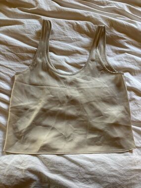 Abercrombie size small cream satin top
